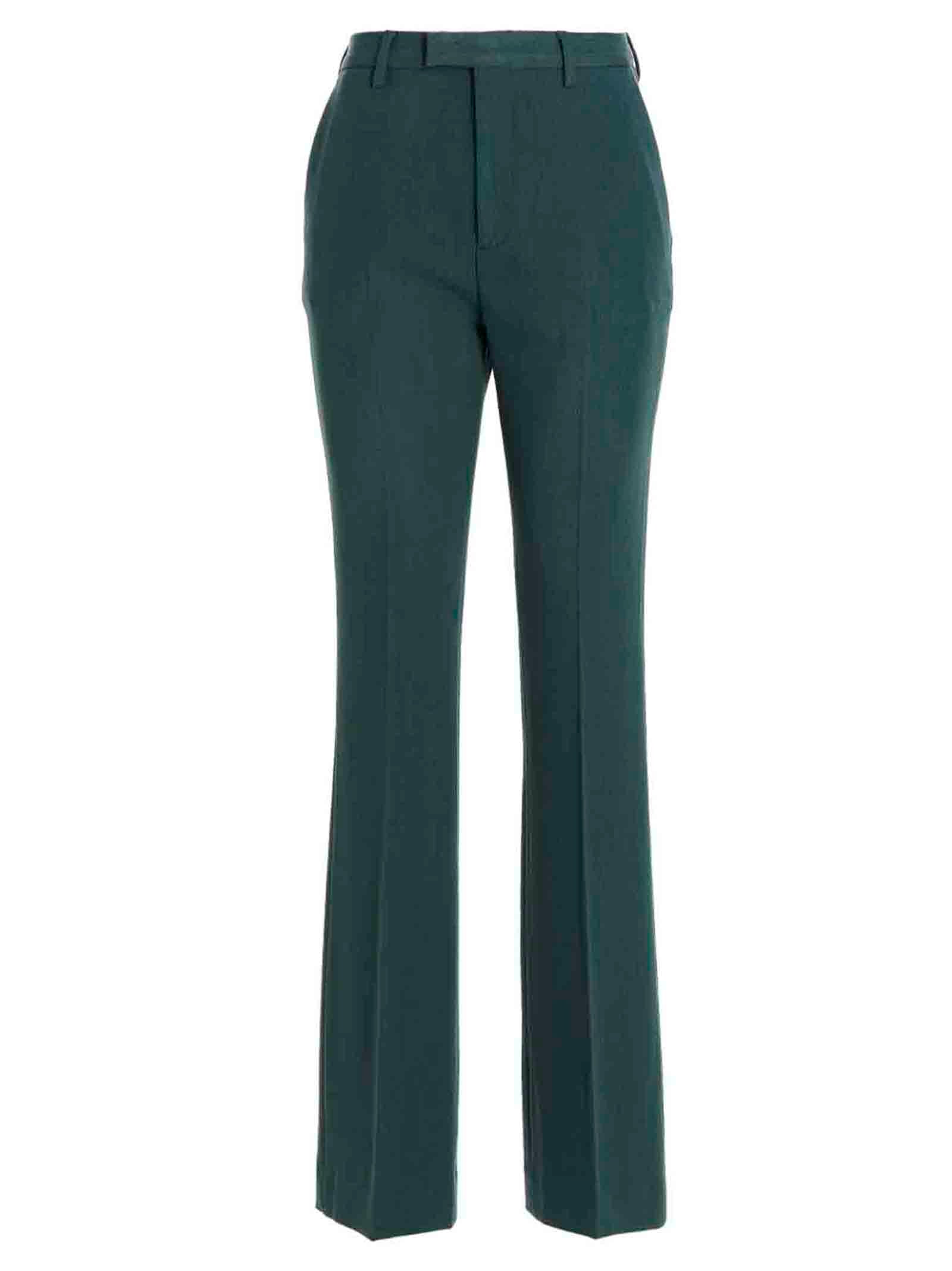 Vivian Trousers Green Polyester Viscose Elastane