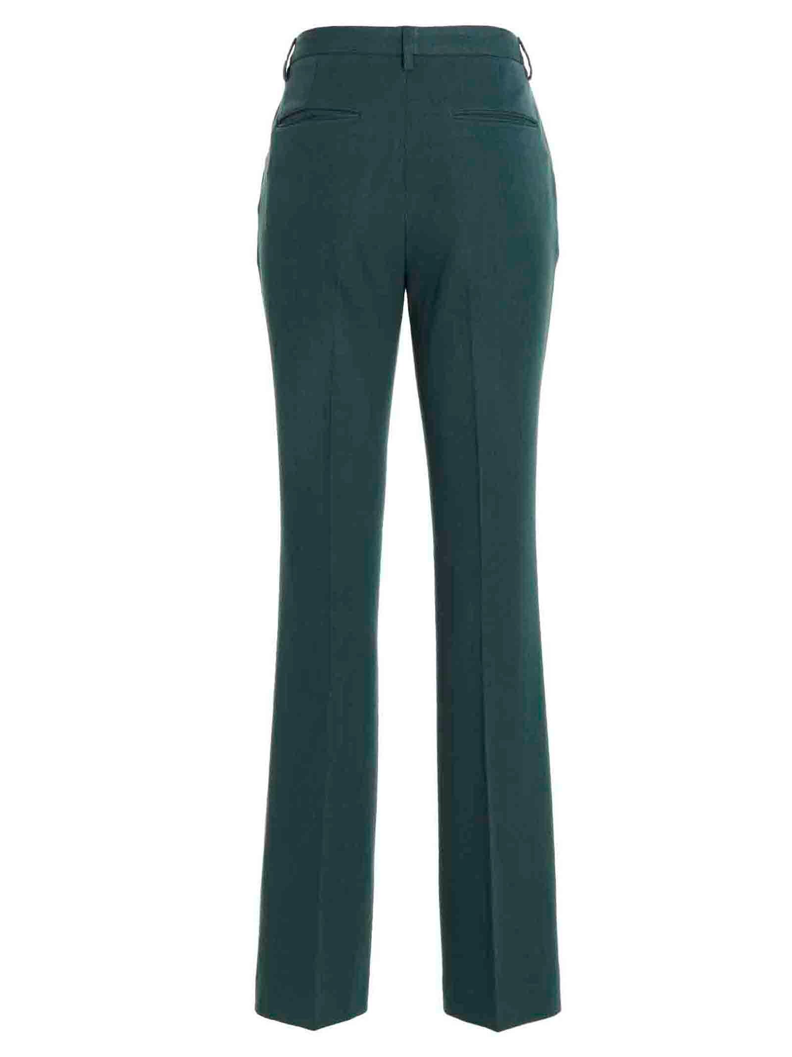 Vivian Trousers Green Polyester Viscose Elastane