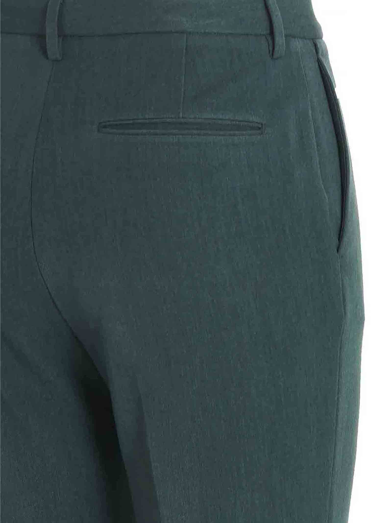 Vivian Trousers Green Polyester Viscose Elastane
