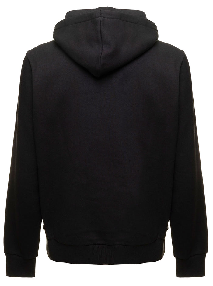Black Hoodie Wirh Front Logo Print Cotton Blend Man Dickies Co Pl Sweatshirts