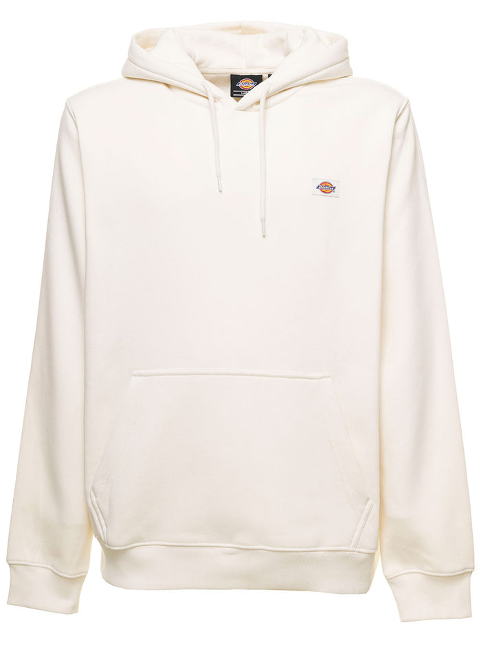 White Hoodie With Logo Cotton Blend Man Dickies Co Pl Sweatshirts