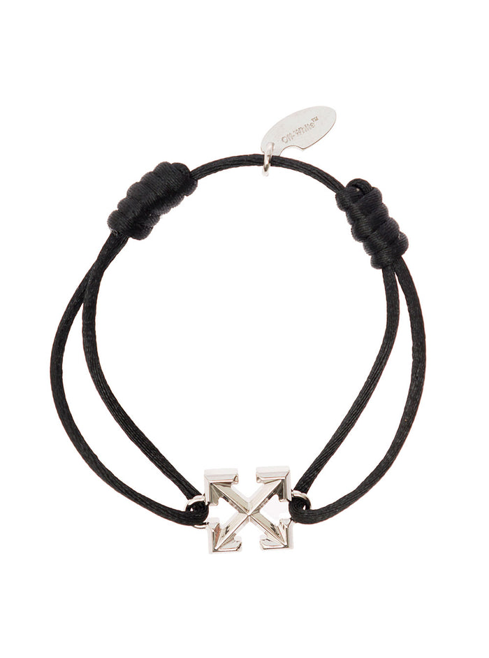 Arrow Cord Bracelet Black Leather