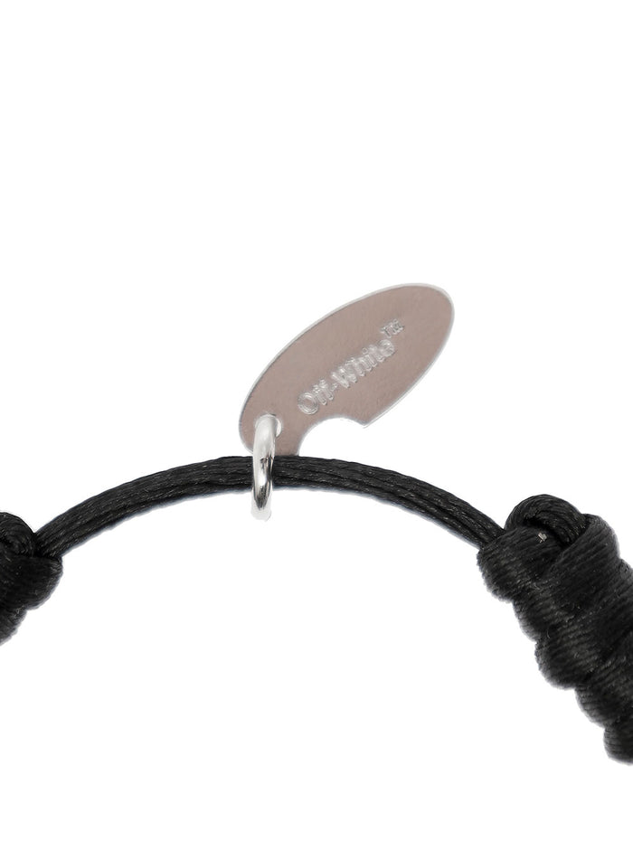 Arrow Cord Bracelet Black Leather
