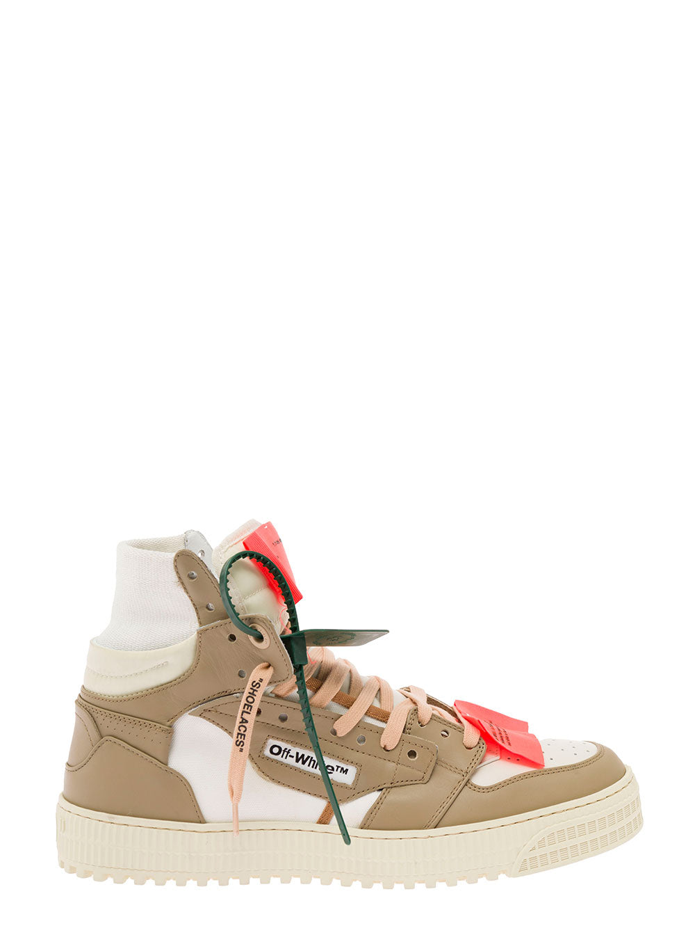 Brown Off-Court 3.0 High Sneakers Leather Man Off-White