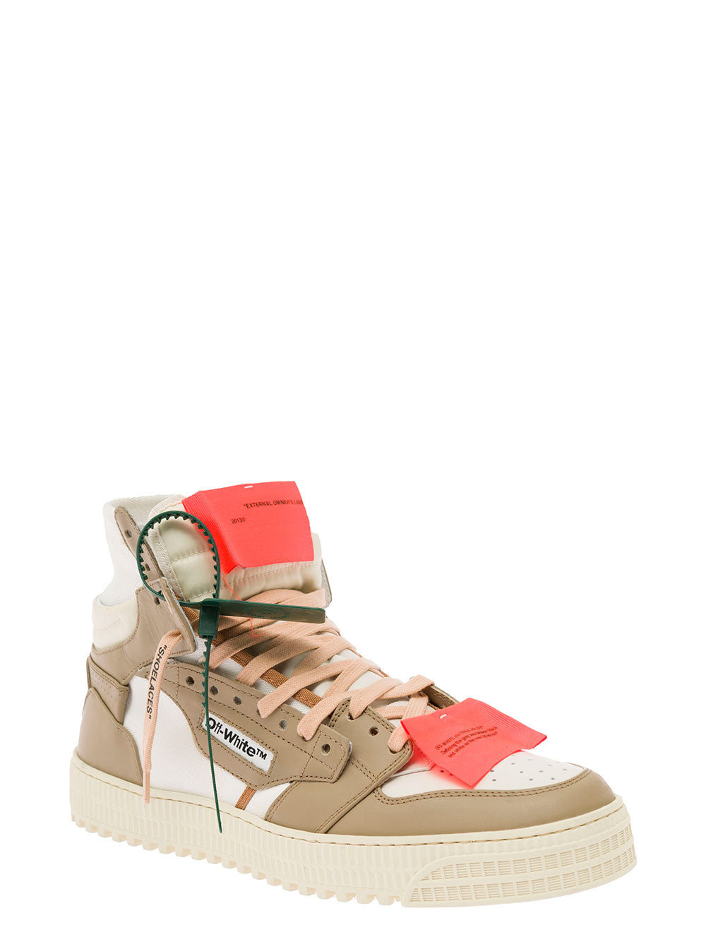 Brown Off-Court 3.0 High Sneakers Leather Man Off-White