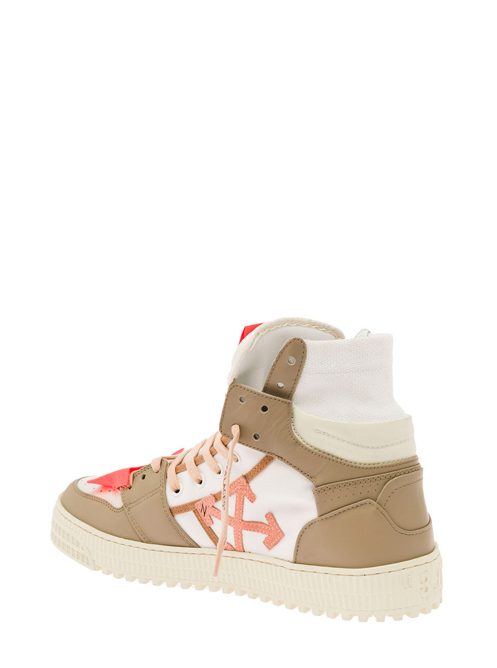 Brown Off-Court 3.0 High Sneakers Leather Man Off-White