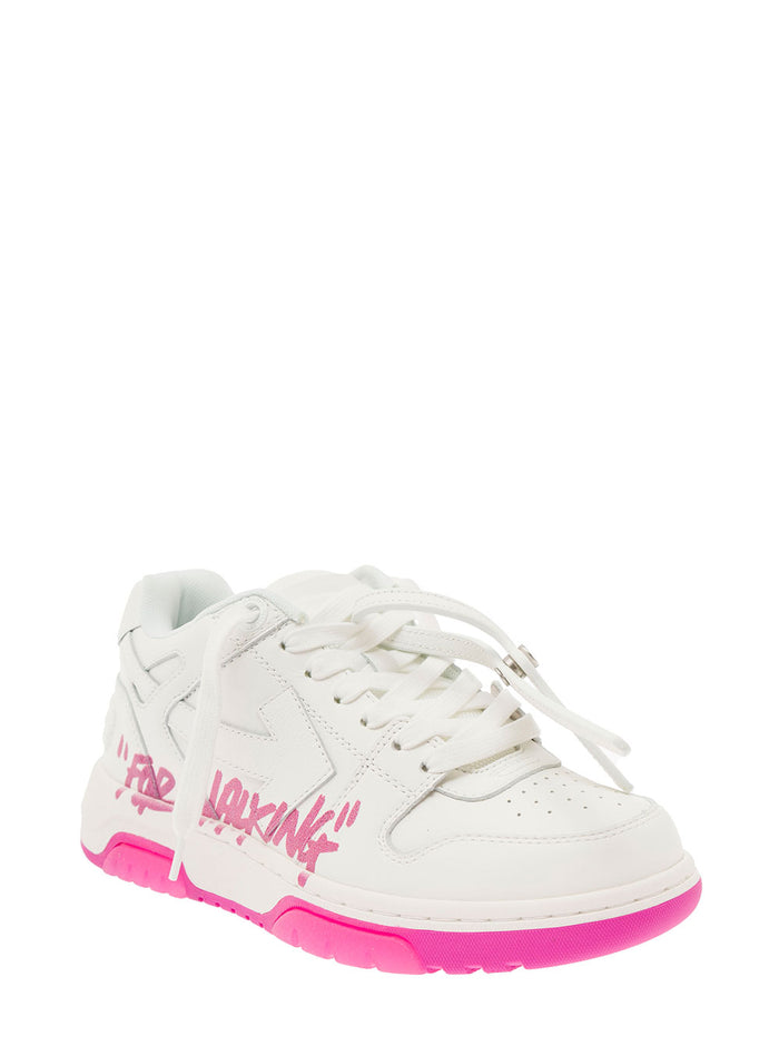 Ooo For Walking Sneaker White Polyester Leather