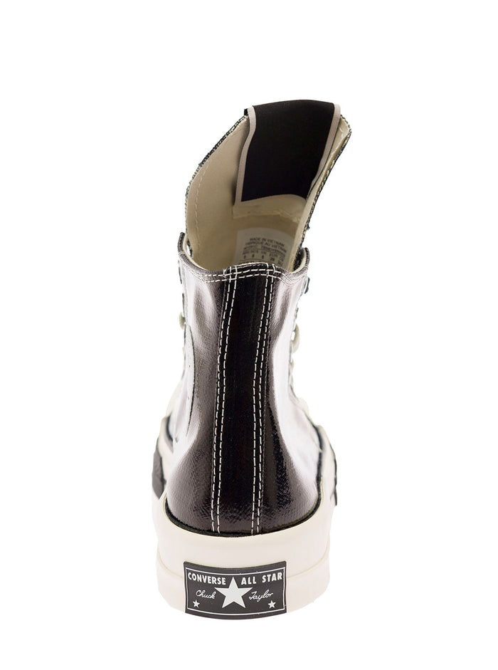 Shiny Black Denim Turbodrk Sneakers Converse X Drkshdw Woman Cotton