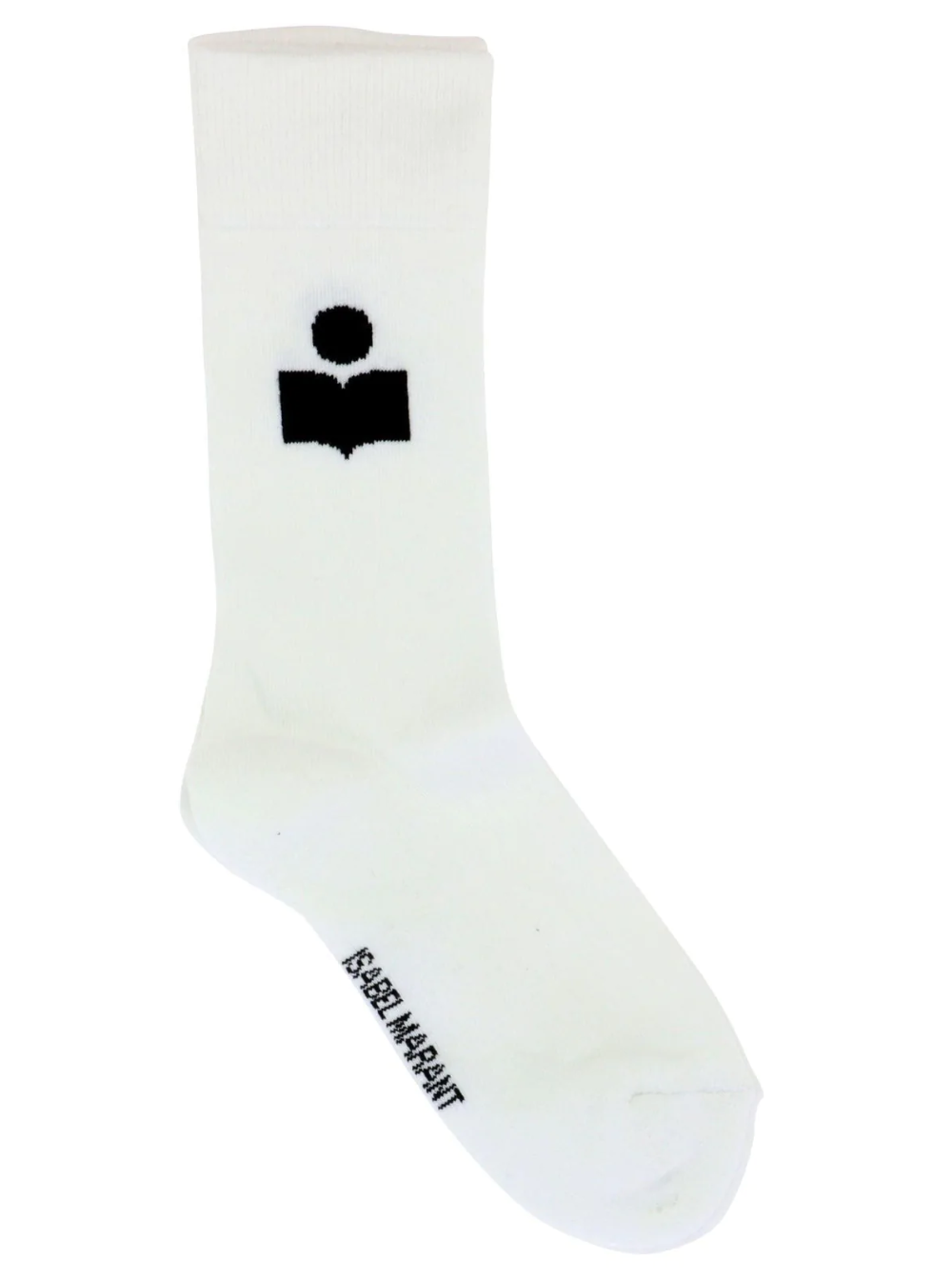 Siloki White Terry Cloth Socks With Contrasting Logo Isabel Marant Woman Cotton Polyamide Elastane Underwear