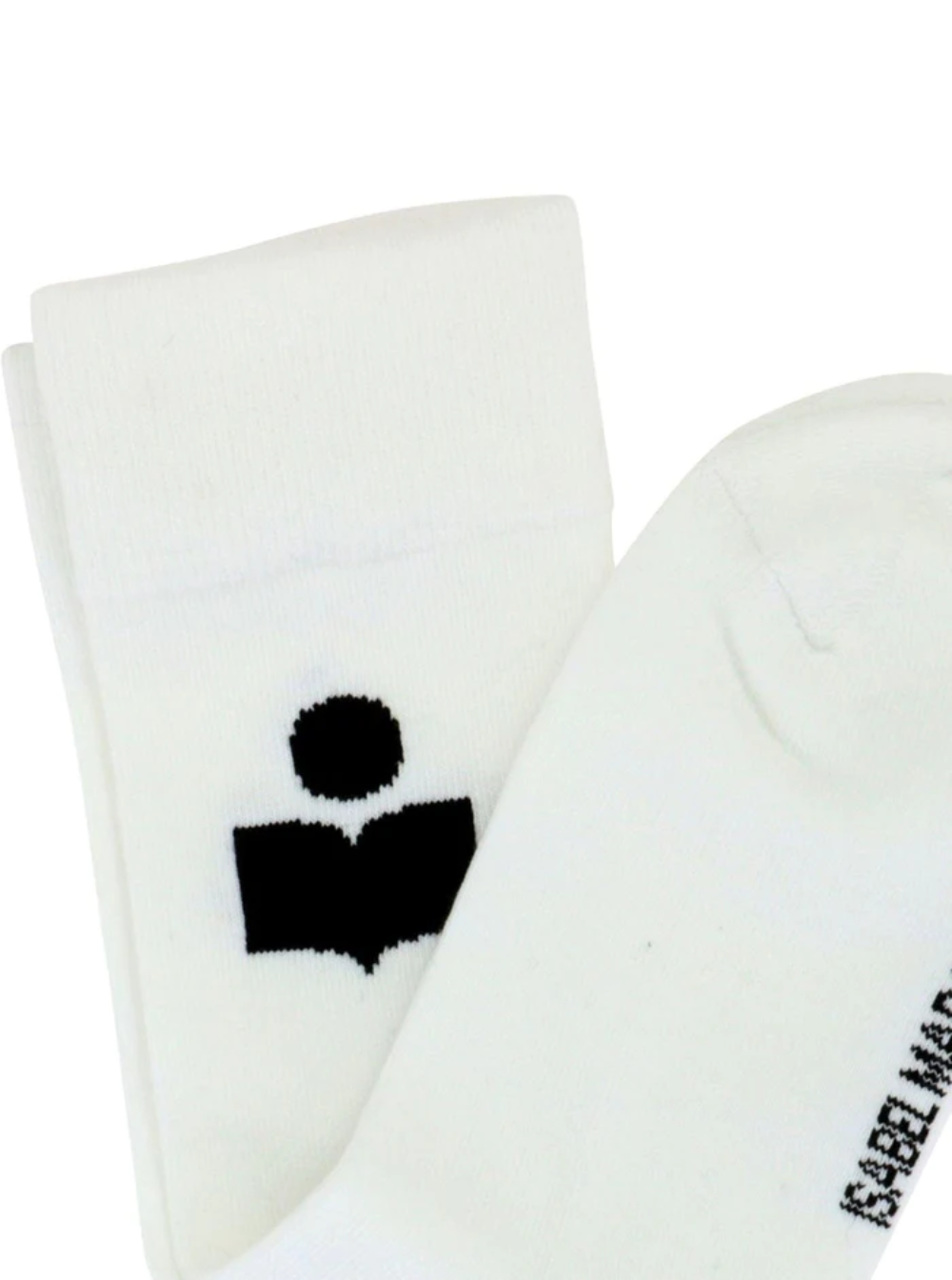 Siloki White Terry Cloth Socks With Contrasting Logo Isabel Marant Woman Cotton Polyamide Elastane Underwear