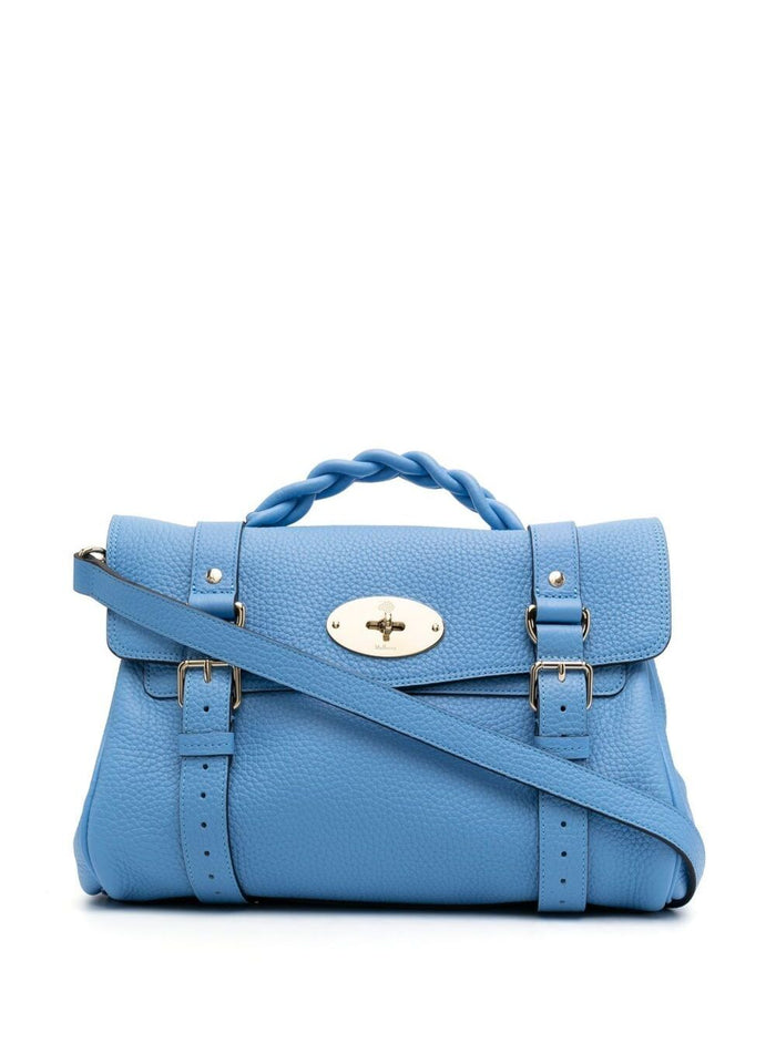 Alexa Heavy Grain Blu Bovine Hand Bags