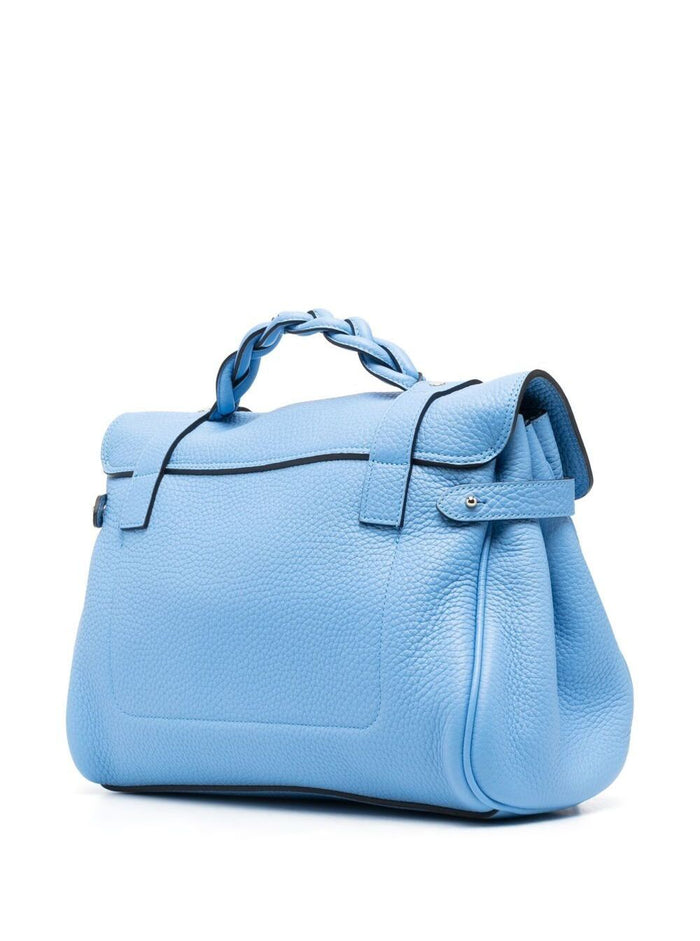 Alexa Heavy Grain Blu Bovine Hand Bags