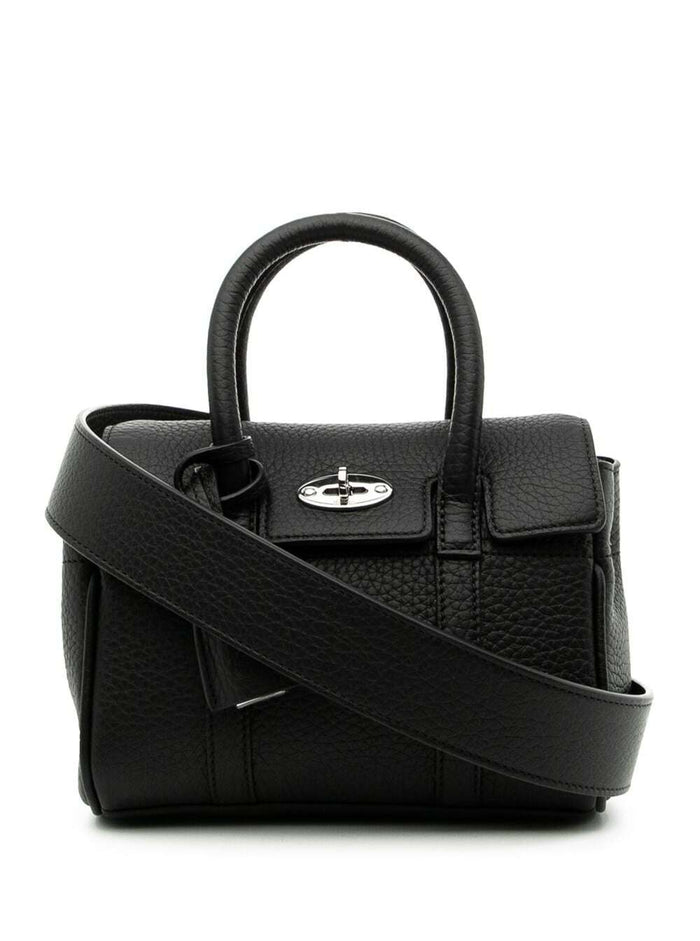 Mini Bayswater Heavy Grain Black Bovine Crossbody Bags