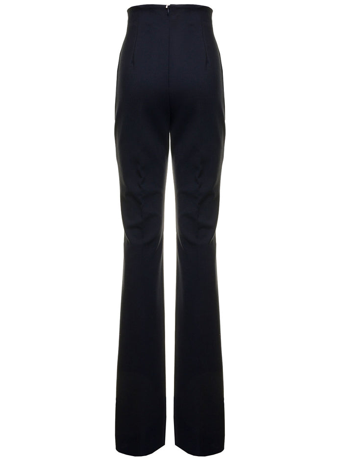 Pantalone Elleni Lana Blu Sportmax Donna Trousers