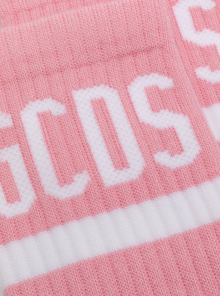Pink Socks Terry Cloth With Logo And Contrast Details Gcds Woman Co Pa Ea Underwear