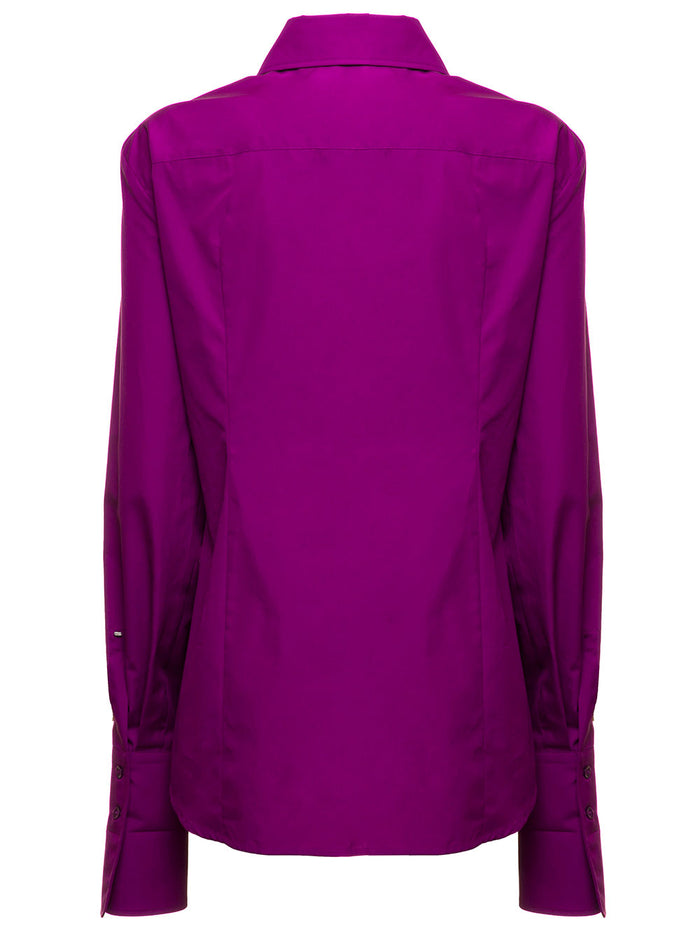 Camicia Taranto Cotone Viola Sportmax Donna Violet Cotton Shirts And Blouses