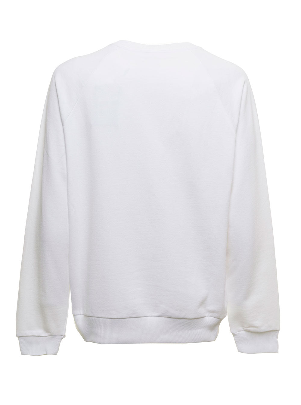 Balmain Mans White Organic Cotton Sweatshirt With Logo Sweatshirts