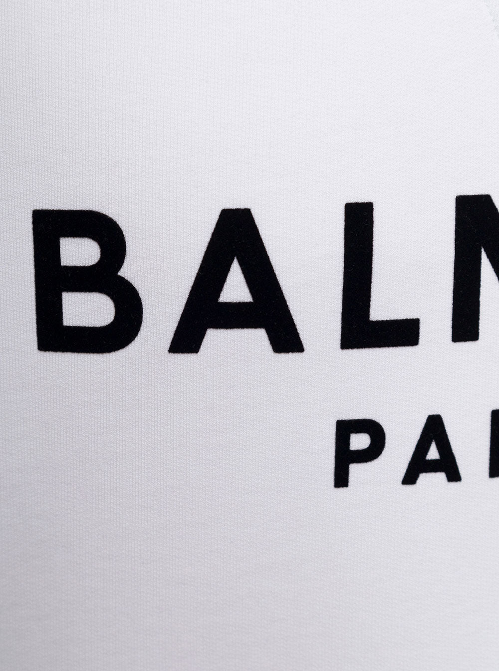 Balmain Mans White Organic Cotton Sweatshirt With Logo Sweatshirts