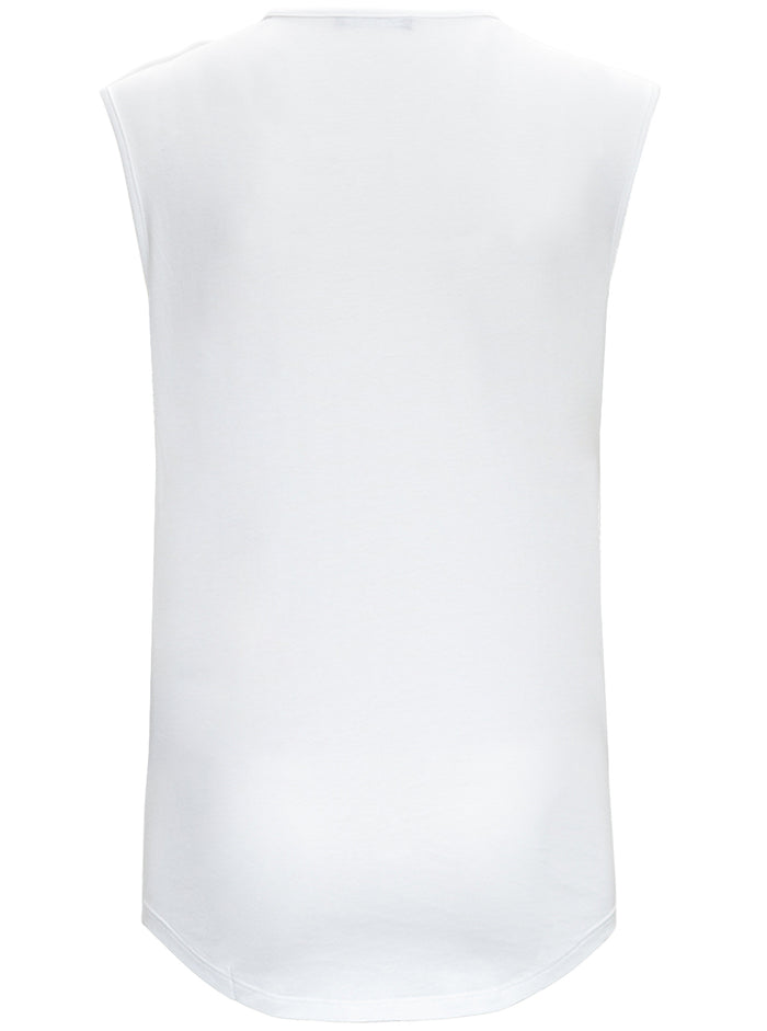 Jersey T-Shirt With Laminated Logo Print White Tshirts And Polo Shirts