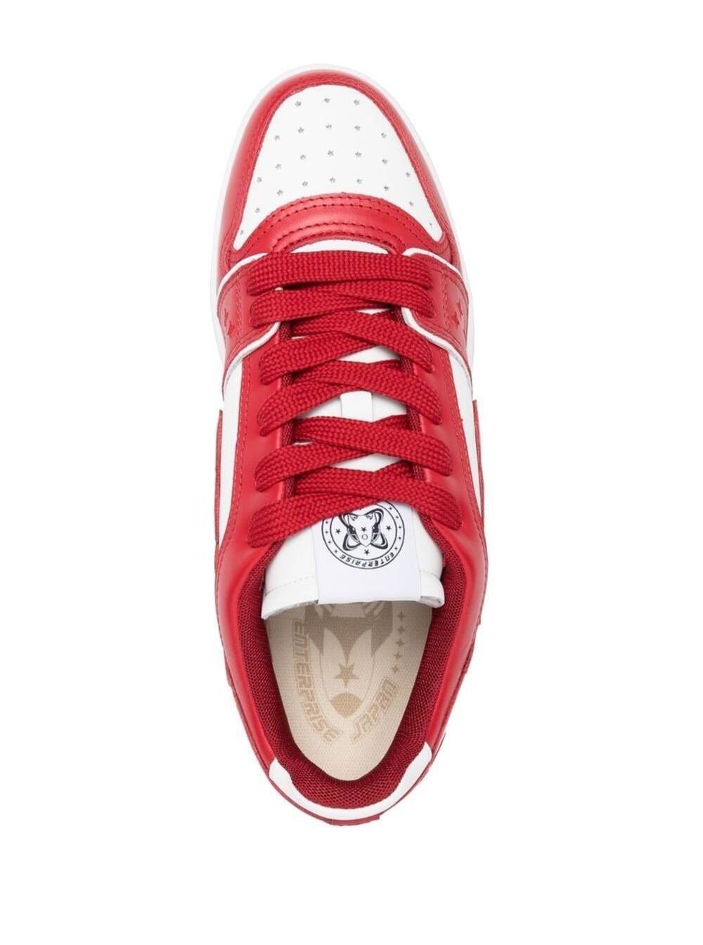 Enterprise Japan Rocket M - Low Sneaker Calf Red Bos Taurus