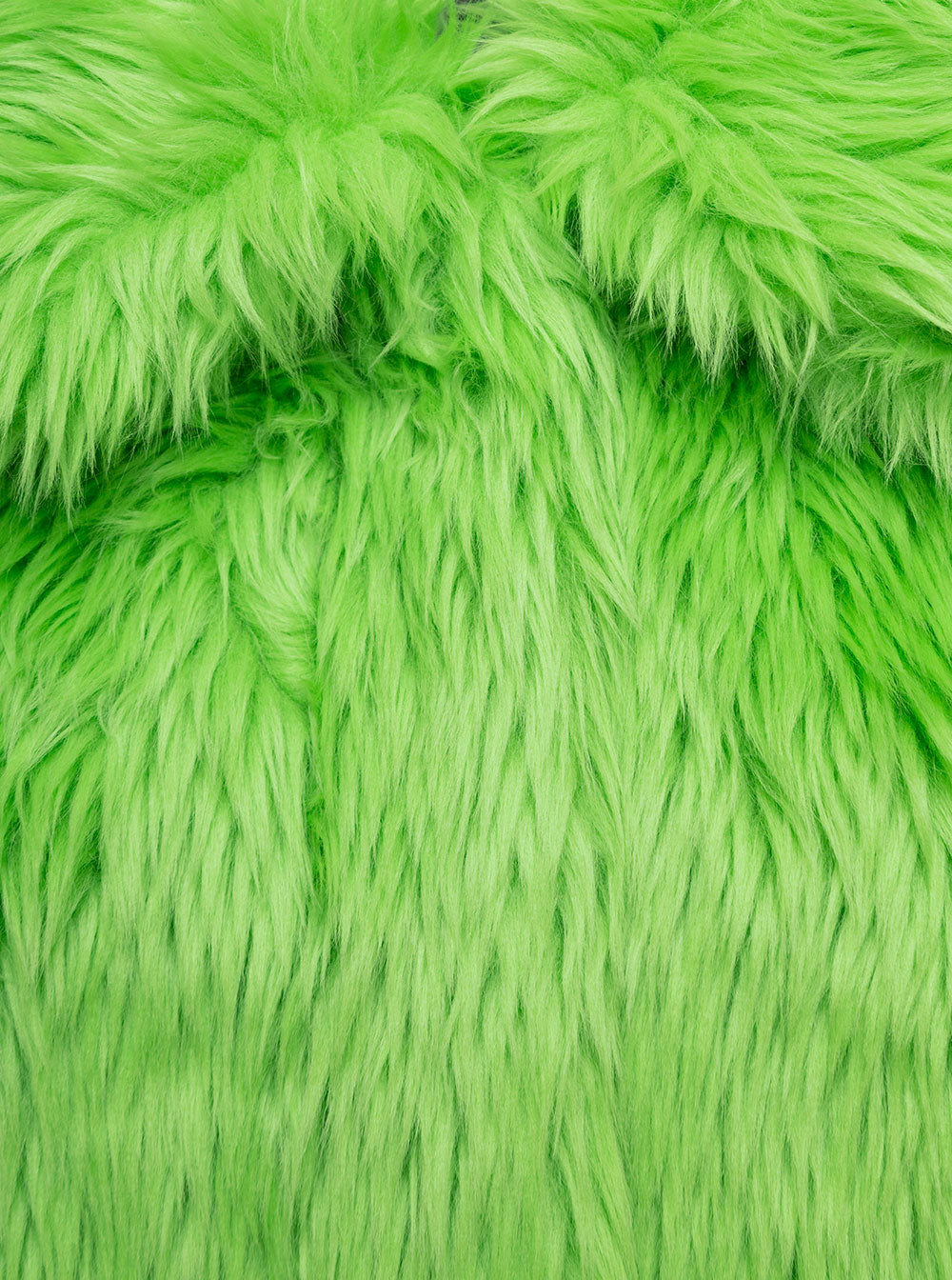 Lime Green Short Faux Fur Jacket Woman Msgm Ma Polyester