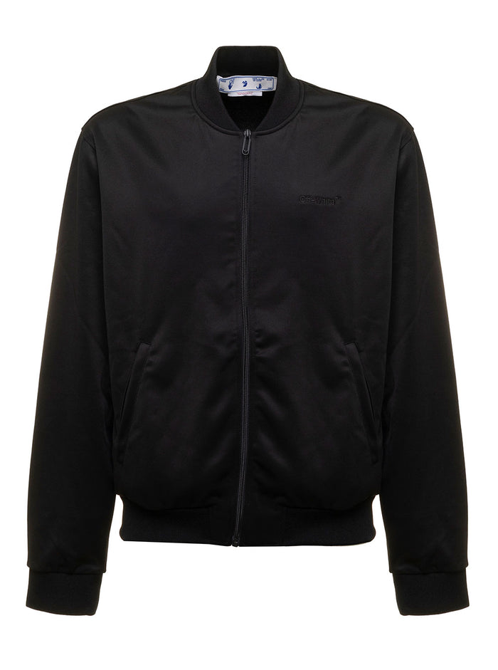 For All Slim Tracktop Black Polyamide Cotton Elastane Sweatshirts