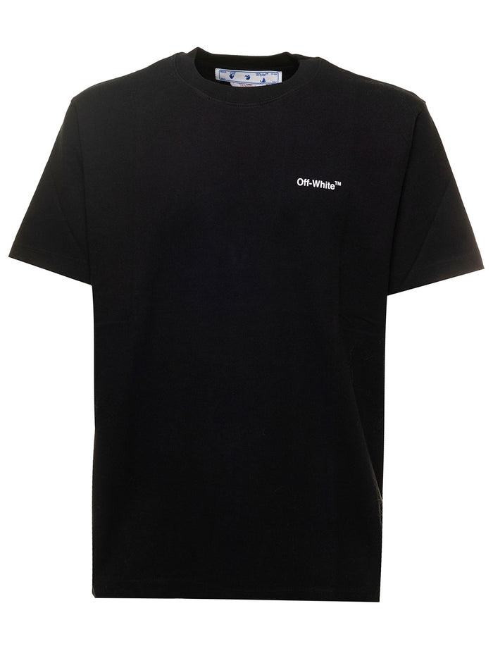 Chain Arr Slim S-S Tee Black Cotton Tshirts And Polo Shirts