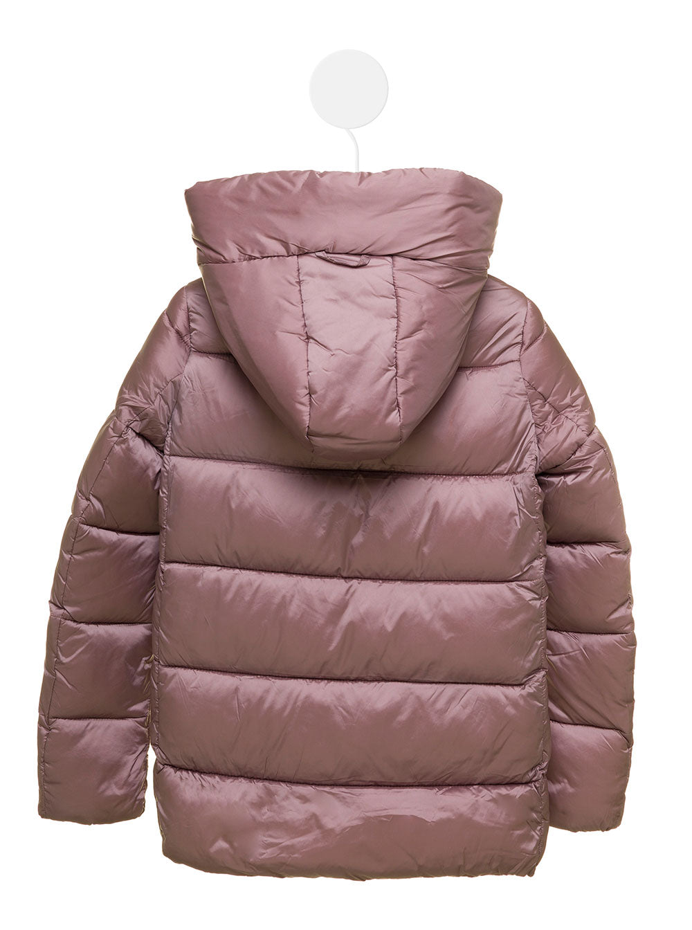 Save The Duck Kids Girls Pink Gracie Puffer Jacket With Hood Nylon Down