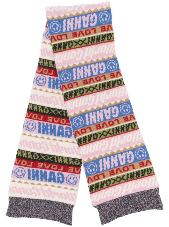 Graphic Wool Scard Scarfs And Foulards
