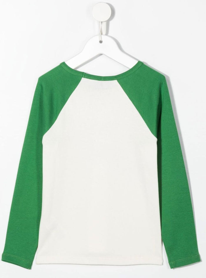 Printed Im Great White And Green Organic Cotton T-Shirt Boy Mini Rodini Jersey
