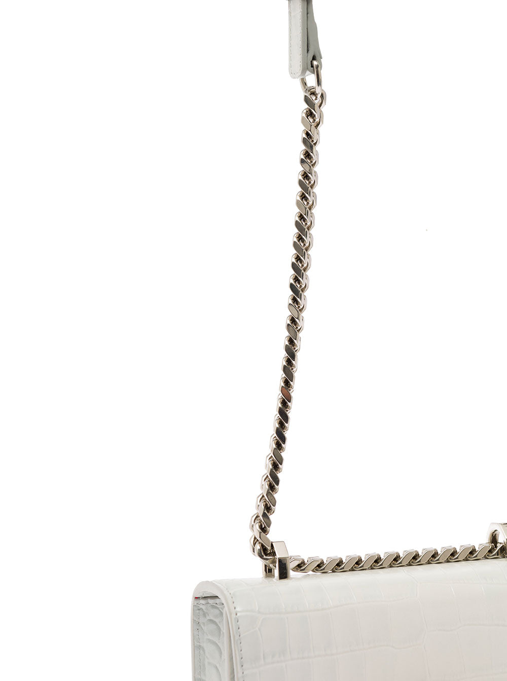 Mini Jewell.satchel-Himalayan Croc Grey Calf Crossbody Bags