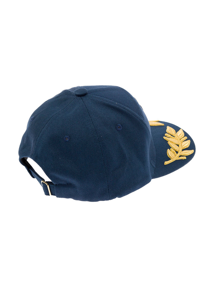 Casablanca Par Avion Laurel Cap Black Twill Cotton Hats And Gloves