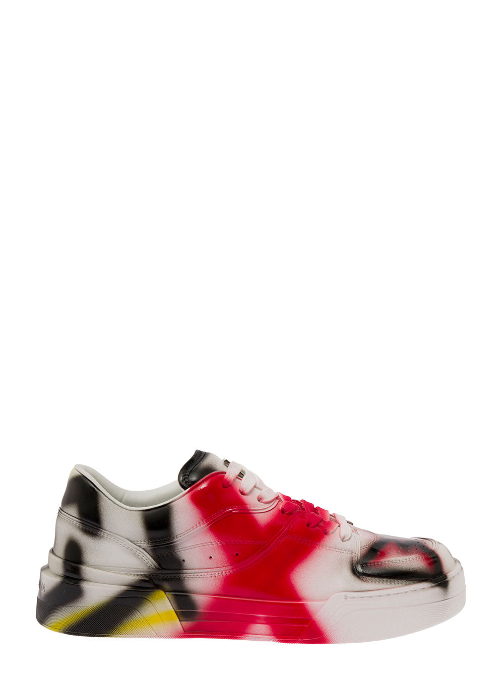 New Roma Multicolor All-Over Graffiti Sneakers Leather Man Dolce & Gabbana Lamb Calf