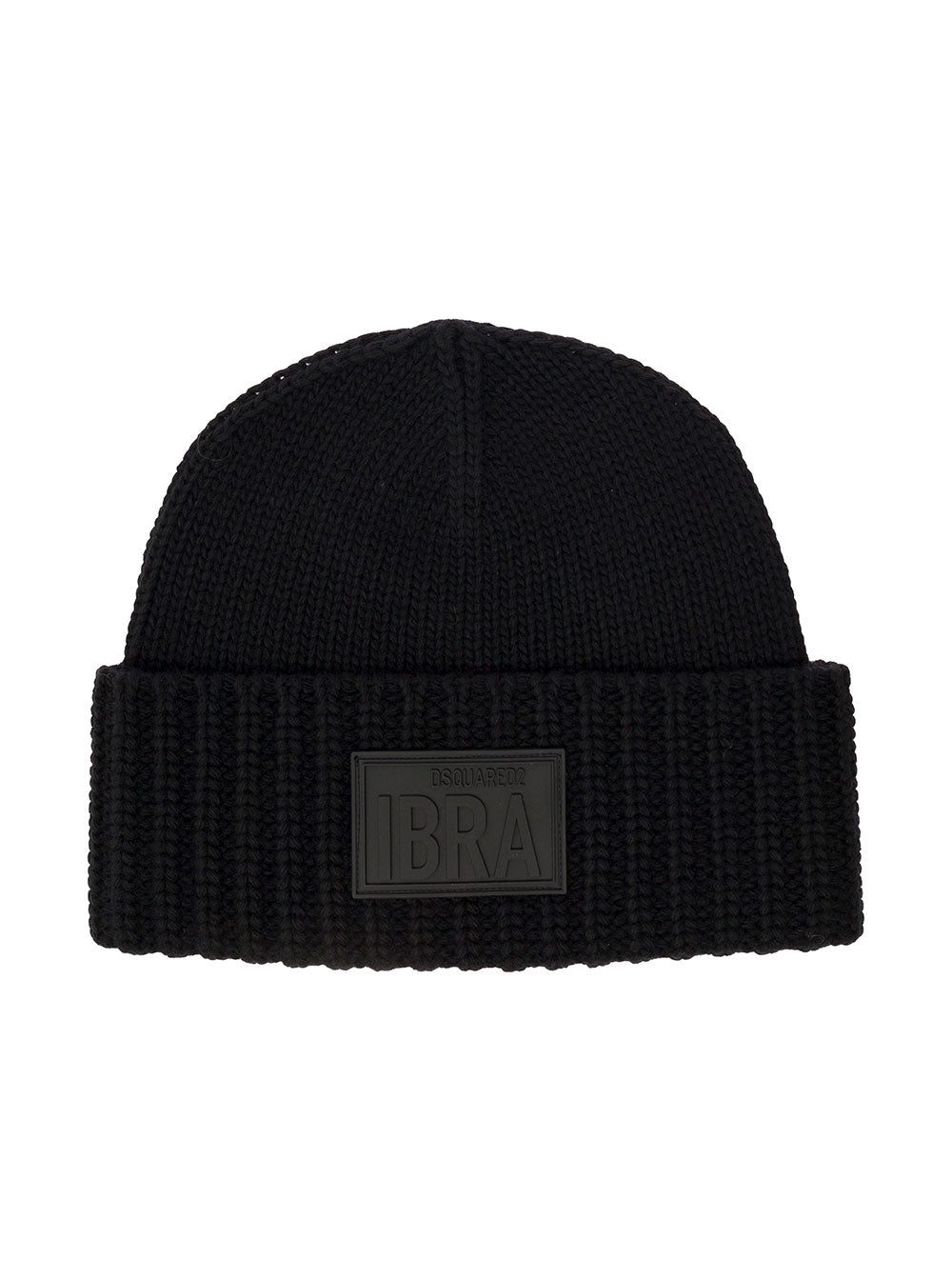 Knit Hat - Misto Lana+patch Ibra Black Wool Viscose Nylon Cashmire And Gloves