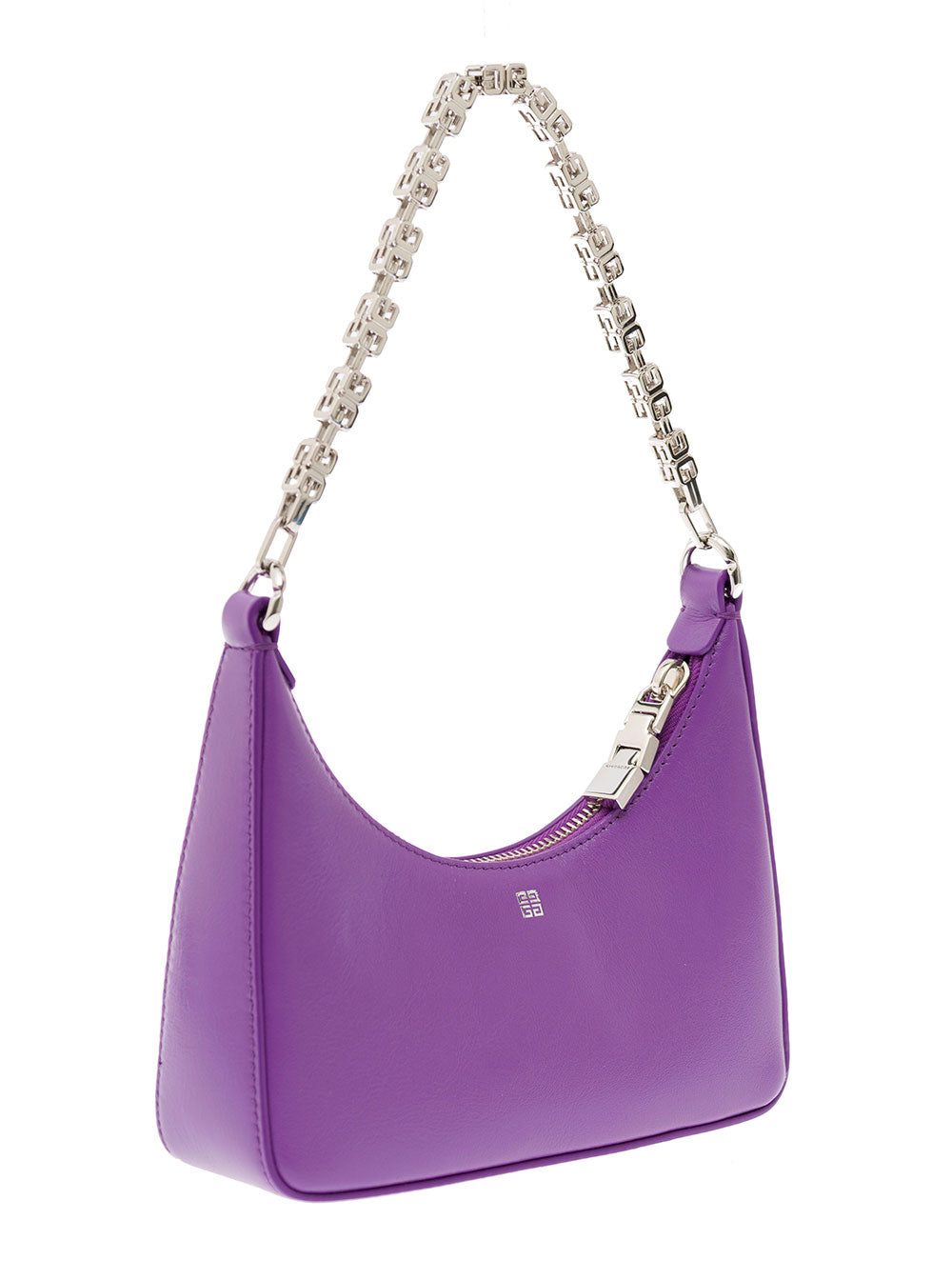 Moon Cut Mini Hobo Violet Calf Crossbody Bags