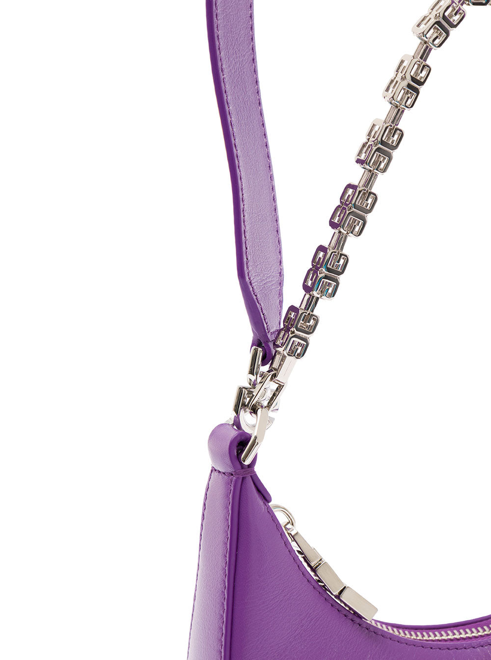 Moon Cut Mini Hobo Violet Calf Crossbody Bags