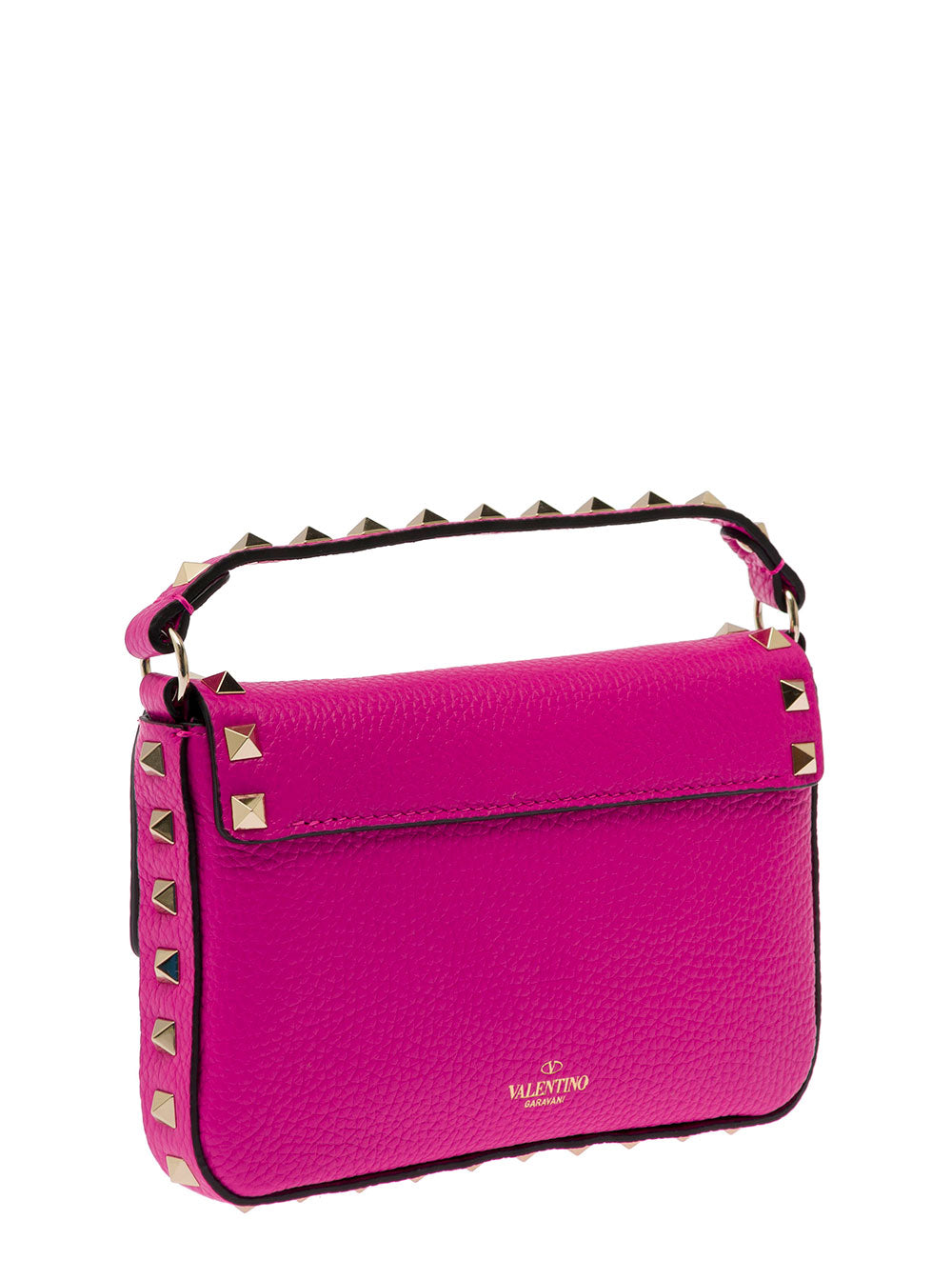 Pouch | Rockstud Vitello Stampa Alce Pink Calf Crossbody Bags