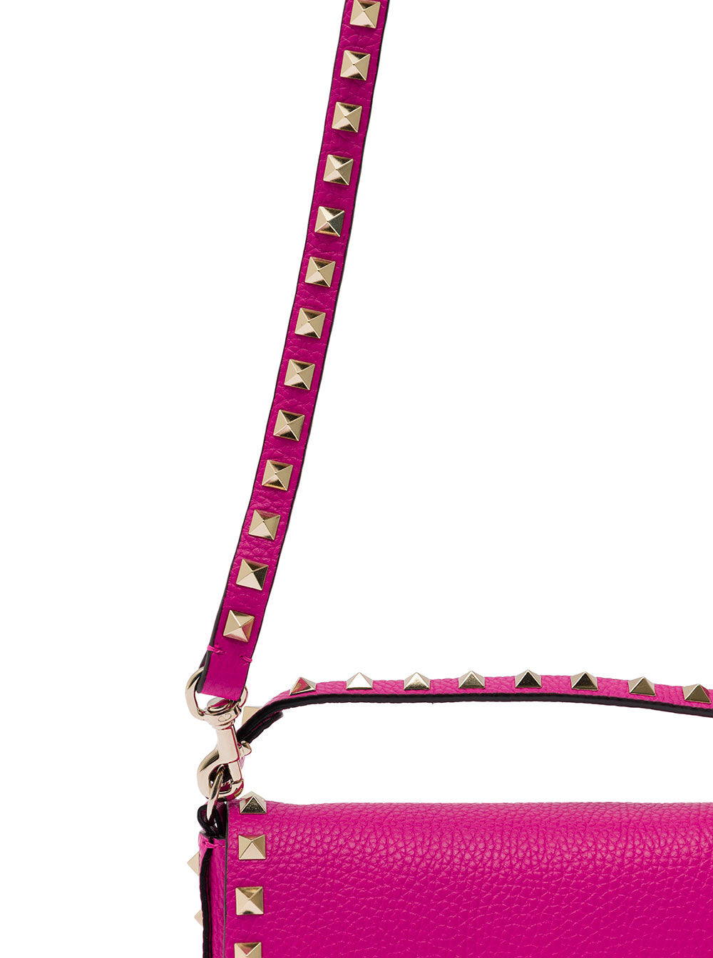 Pouch | Rockstud Vitello Stampa Alce Pink Calf Crossbody Bags
