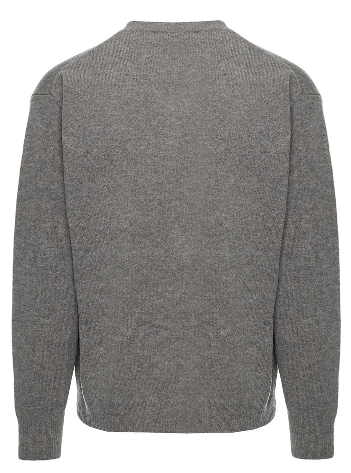 Boke Flower Grey Intarsia Knit Jumper Wool Man Kenzo Sweatshirts