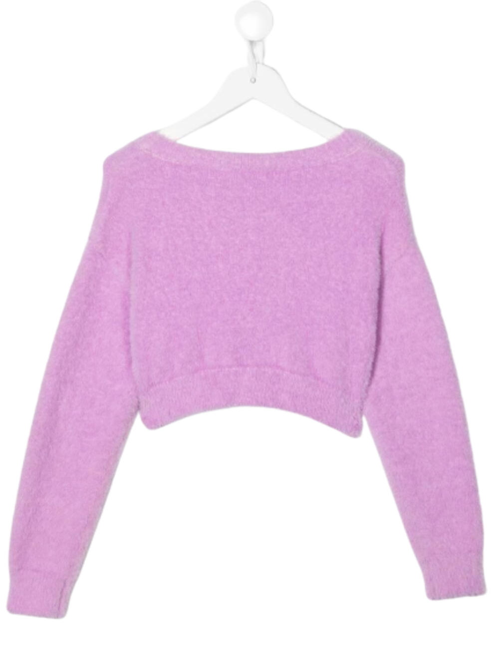 Cropped Pull Eyestars Pat Filato Maglia Peluche Violet Polyamide Sweatshirts