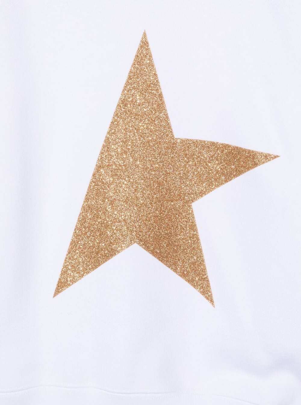 Felpa Cotone Con Stampa Star Lurex Bianca Golden Goose Kids Bambina White Cotton Sweatshirts