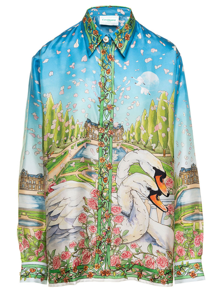 Lamour En Fleur Silk Shirts And Blouses