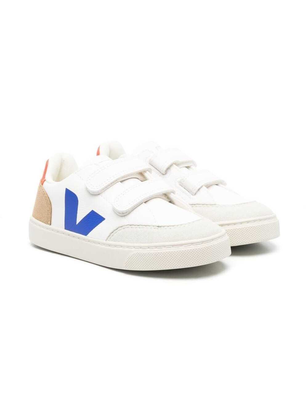 Small V-12 Chromefree Leather White Sneaker