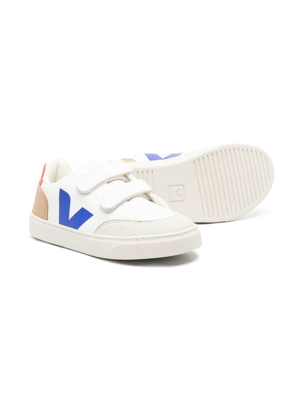 Small V-12 Chromefree Leather White Sneaker