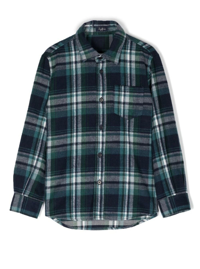 Camicia Manica Lunga Blu Cotton Shirts And Blouses
