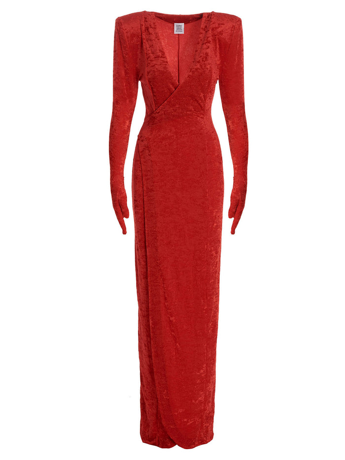 Crocy Long Dress Red