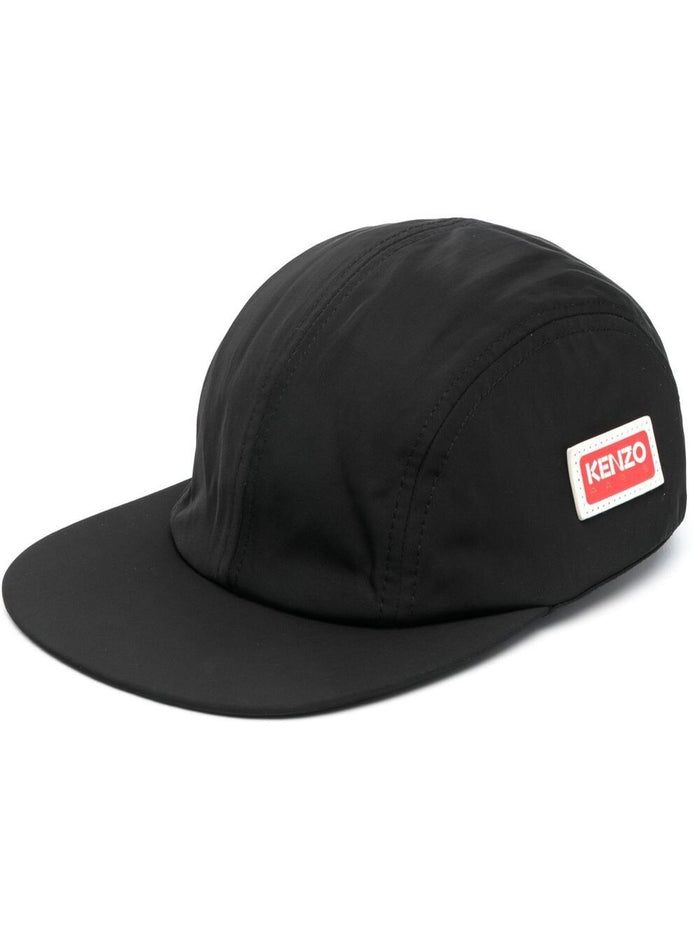 Black Baseball Hat With Straight Brim Man Kenzo Polyester And Gloves