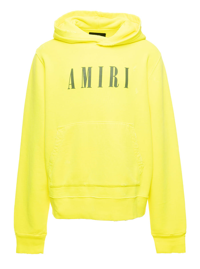 Yellow Logo Hoodie Cotton Man Amiri Sweatshirts