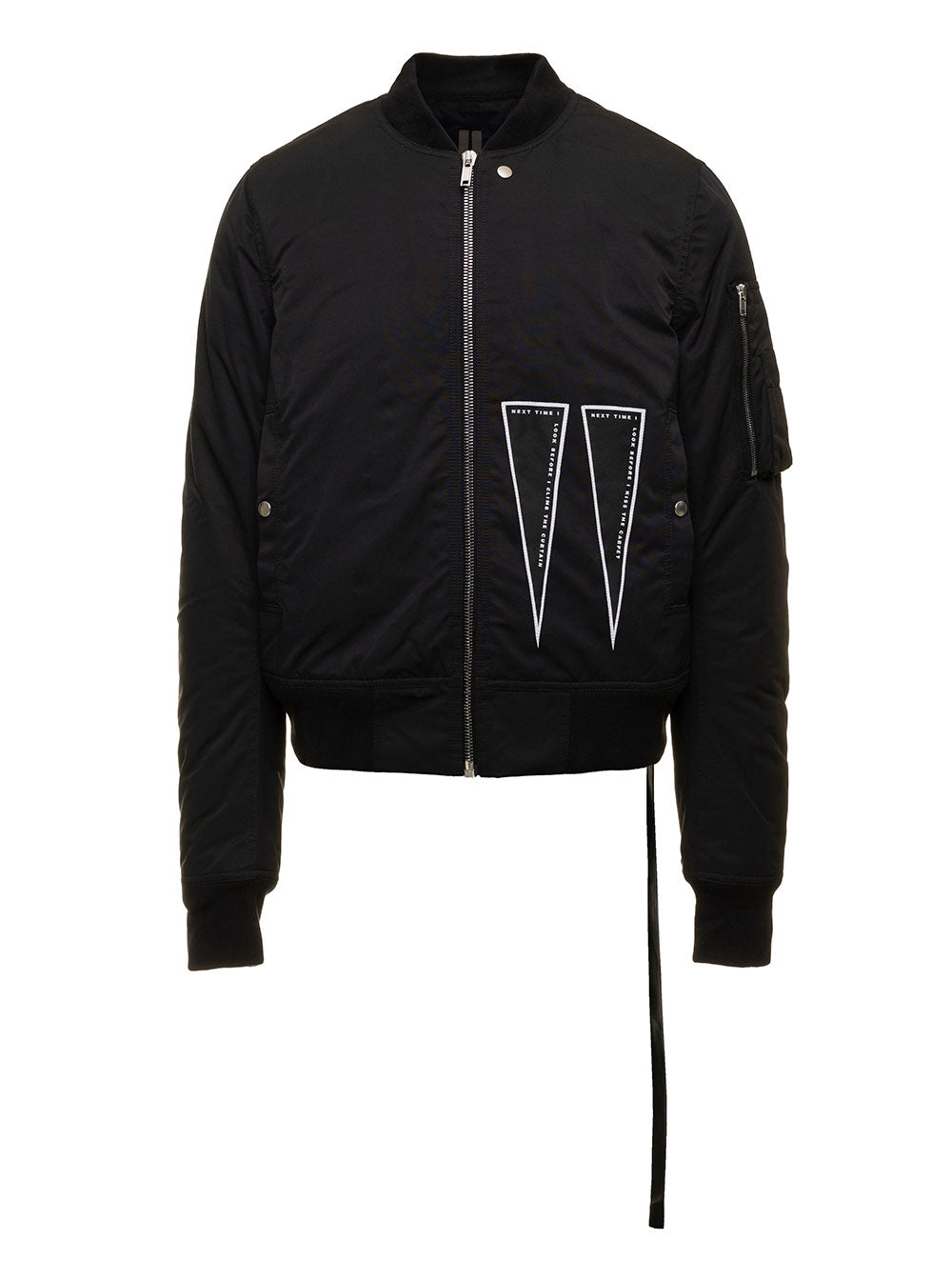 Bomber Imbottito - Flight-Bomber Black Nylon Cotton Outerwear