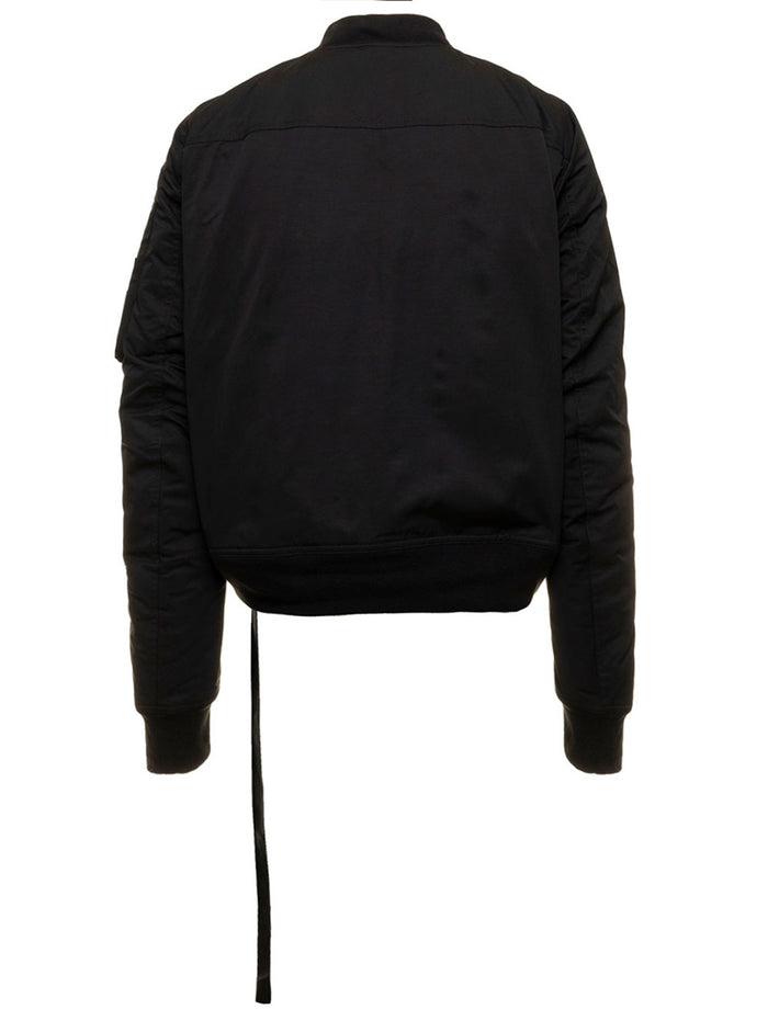 Bomber Imbottito - Flight-Bomber Black Nylon Cotton Outerwear